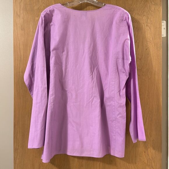 Eileen Fisher Cotton Long Sleeve Relaxed Tunic - Picture 2 of 7